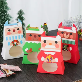 

2018 New 40pcs Christmas cartoon candy biscuit box Christmas gift window box Korea creative gift box