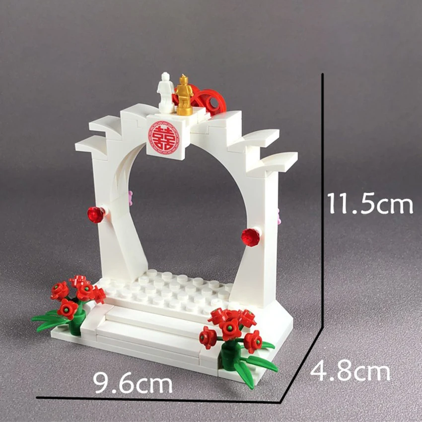 City T Station Wedding Runway Stage Building Blocks Bricks LegoINGlys Street MOC Accessories DIY Baby Kids Toys For Children (8)