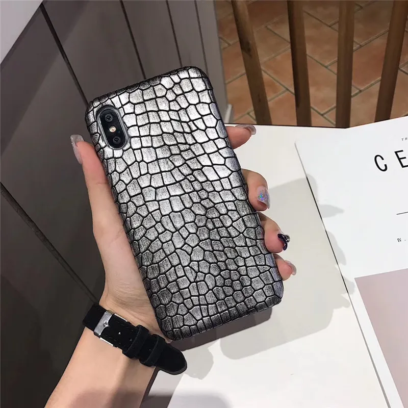 Luxury Retro 3D Crocodile Phone Case For iPhone XS MAX Case for iphone XXR66S78Plus Case Cool PU Leather Pattern Back Cover02