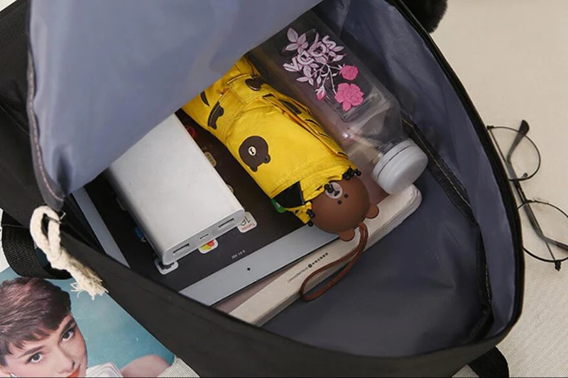 Yogodlns 4 шт./компл. письмо и листья Mochila рюкзак туристические рюкзаки для отдыха школьные рюкзаки для девочек-подростков, школьный рюкзак