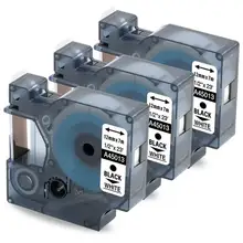 Ruban d'étiquettes Dymo D1 pour imprimante 45013 (S0720530), noir sur blanc, pour étiqueteurs 160, 12mm (1/2