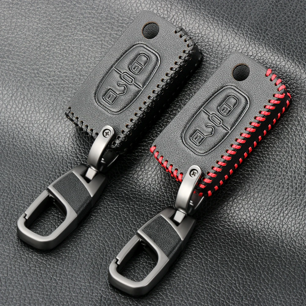 Модный кожаный чехол для ключей для peugeot 208 207 308 RCZ 408 407 307 206 для Citroen C4 C5 C3 C2 C4 Xsara Picasso автомобильный чехол для выкидного ключа