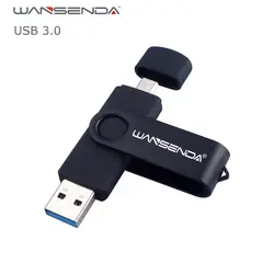 Новый USB 3.0 wansenda OTG USB флеш-накопитель для смартфонов/планшетов/pc 8 ГБ 16 ГБ 32 ГБ 64 ГБ 128 ГБ флешки высокая скорость Флеш накопитель пакет