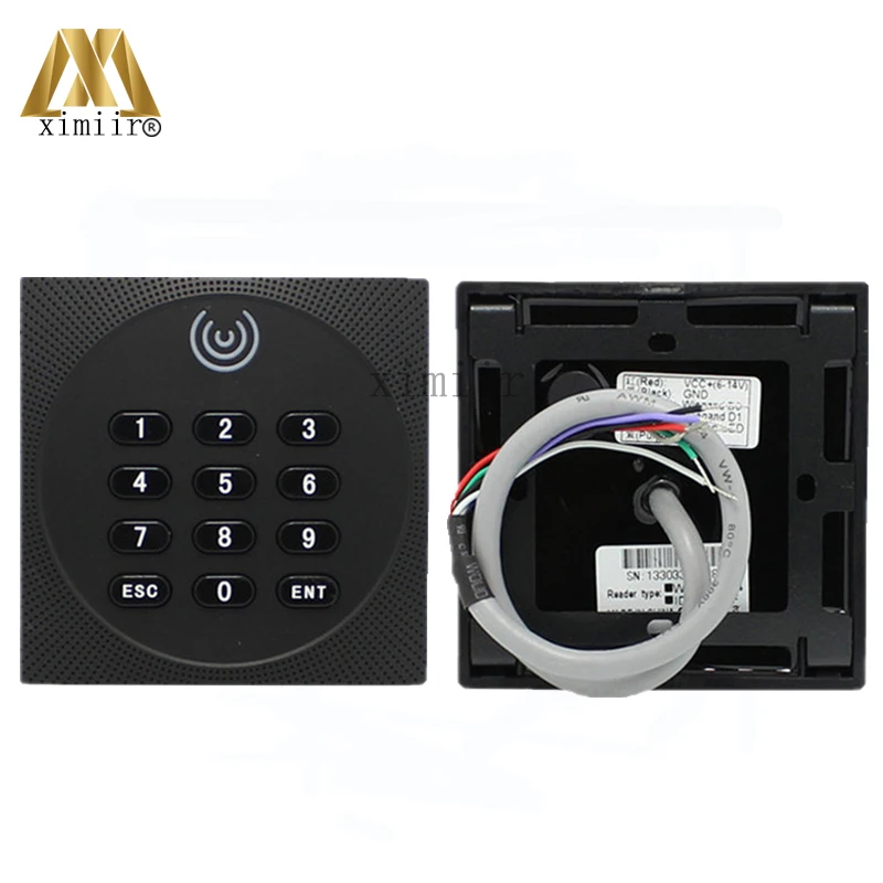 

4pcs a lot IP64 Waterproof Smart Card 13.56MHZ MF Card IC Card Access Control System Reader Proximity Card Reader With Keypad