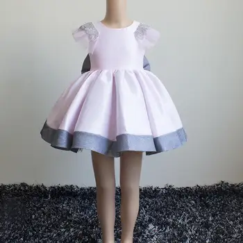 

Girls Lace Sally Short Sleeve Bowknot Princess Dress Kids Girl Wedding Birthday Party Dress Girls Costume