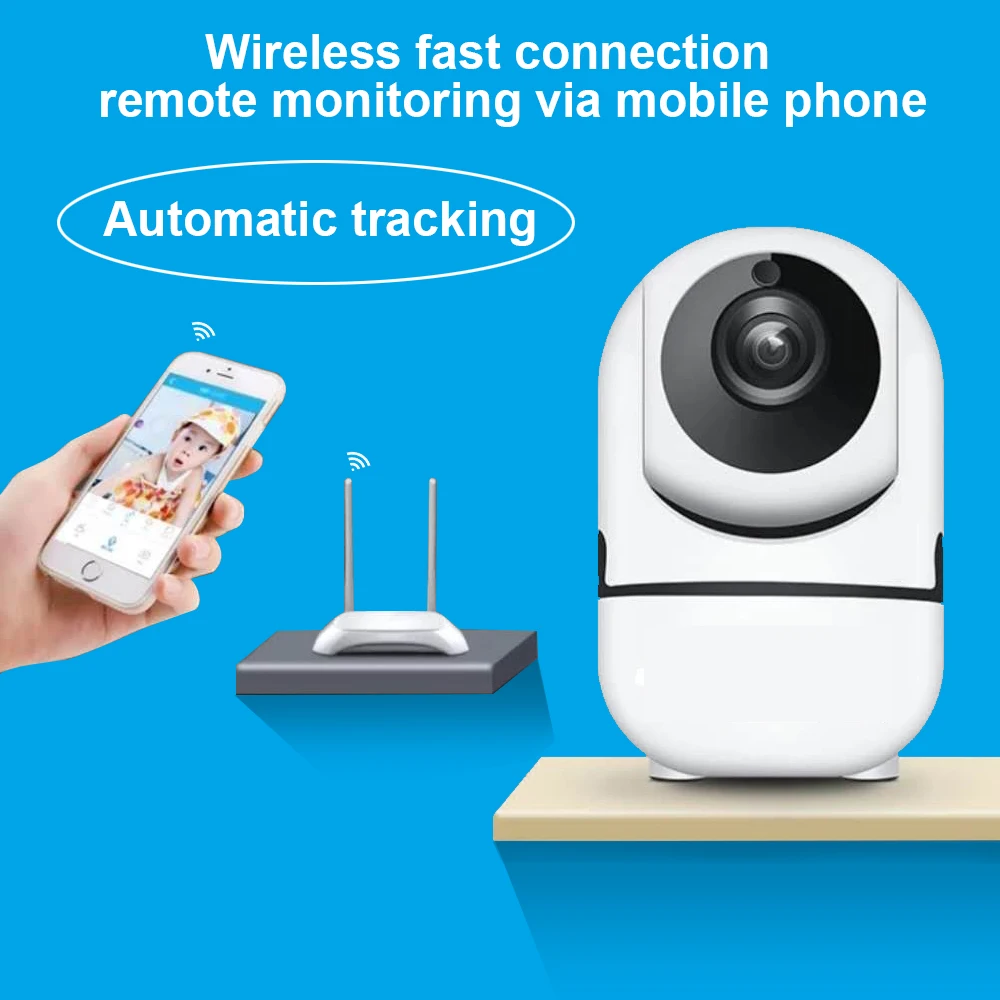 HD IP WIFI Camera 1080P With Motion Auto Tracking IR Night Vision TF Slot Alarm Recording PTZ IP Camera HD IP WIFI Camera 1080P With Motion Auto Tracking IR Night Vision TF Slot Alarm Recording PTZ IP Camera