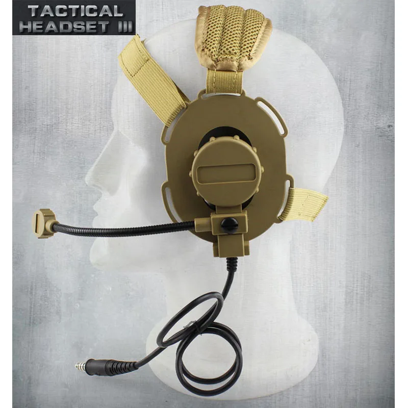 

Hunting Headset Tactical Headphone Airsoft Military Headset Use with PTT for Walkie Talkie Helmet
