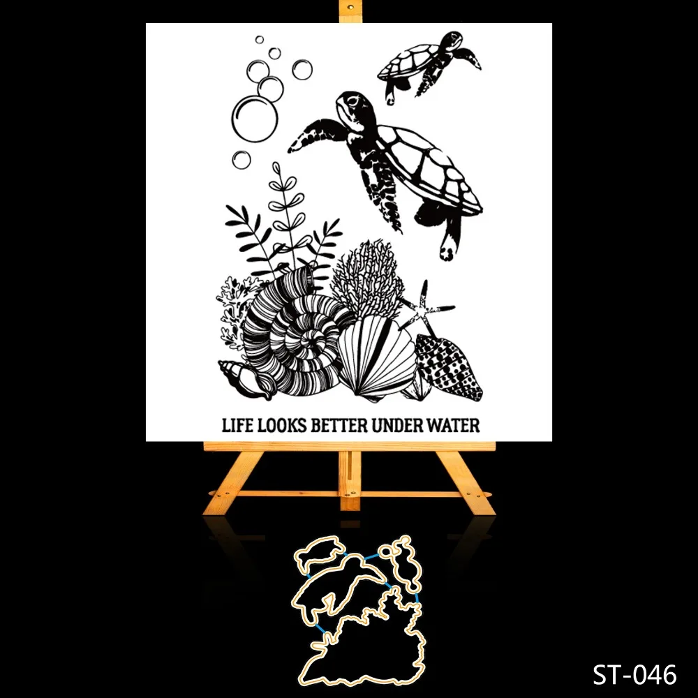 

AZSG Wandering turtle Transparent Silicone Stamp / Seal DIY Clip Art / Album Decoration Clear Stamp