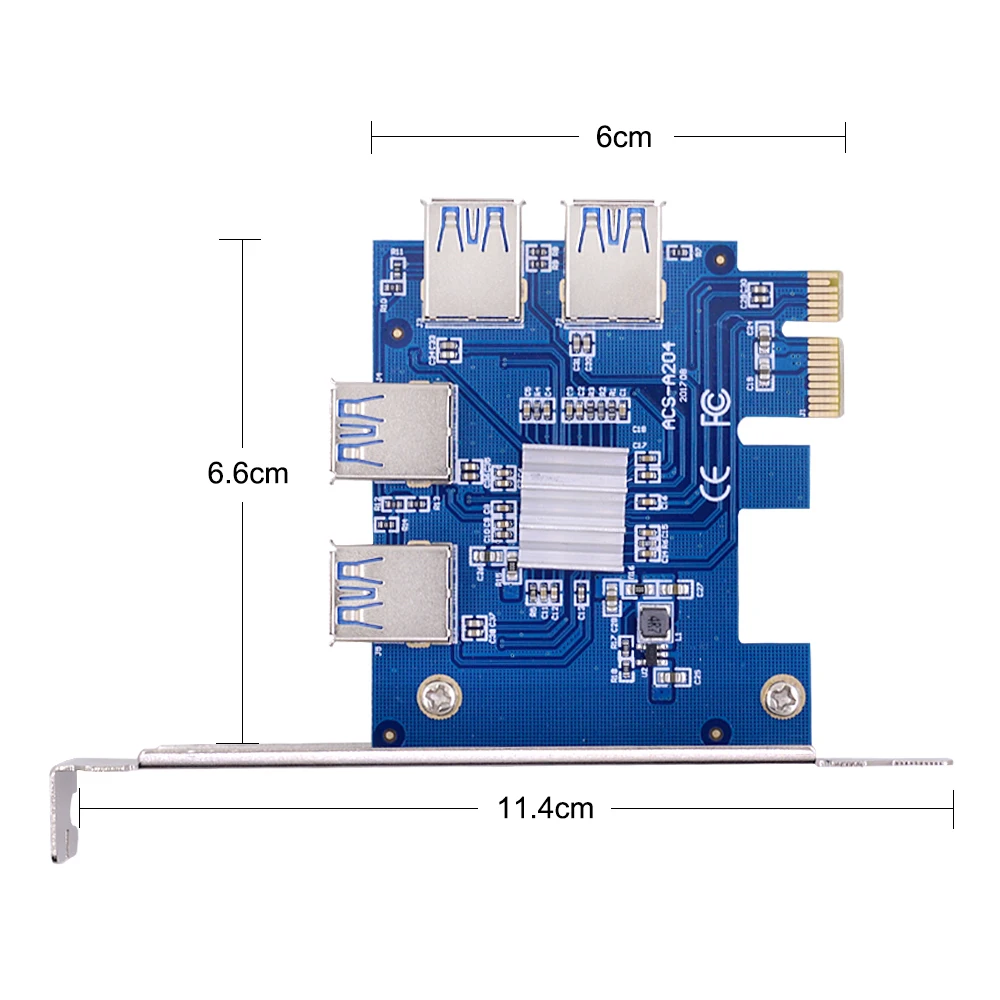 CHIPAL PCI E 1X до 4 USB 3 0 карта расширения PCIE 16X адаптер Express порт множитель концентратор