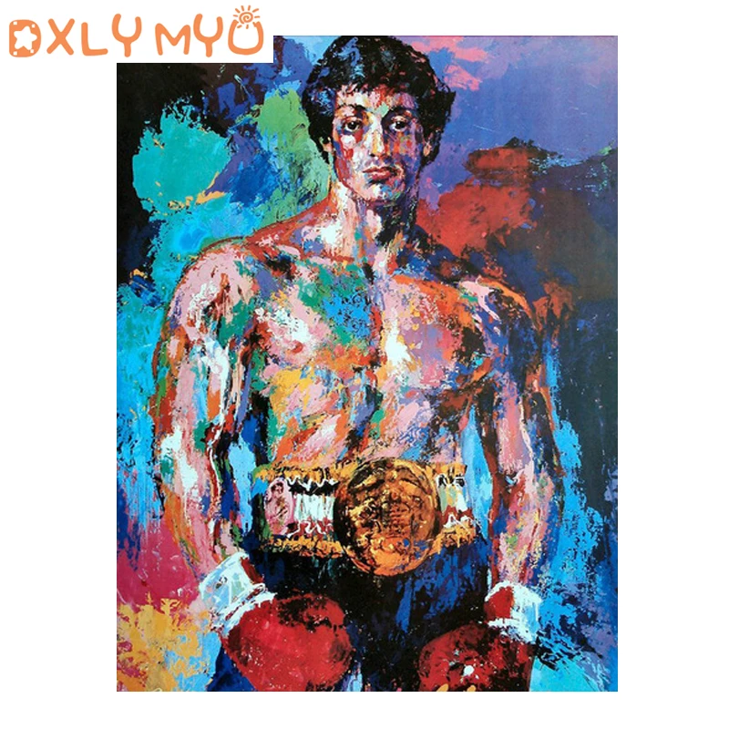 

Full Diamond Painting Rocky Balboa Art 5D DIY Diamond Embroidery Kit Square Rhinestone Mosaic Cross Stitch Gifts