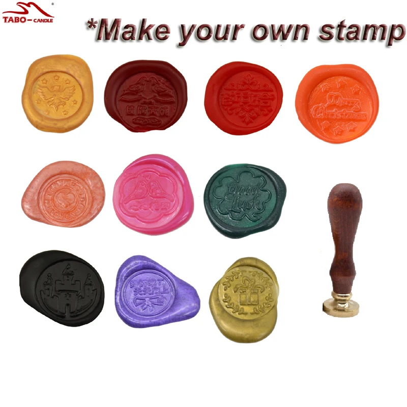 Customized Sealing Wax Stamp Wood Metal Handle Classical Wax Stamp