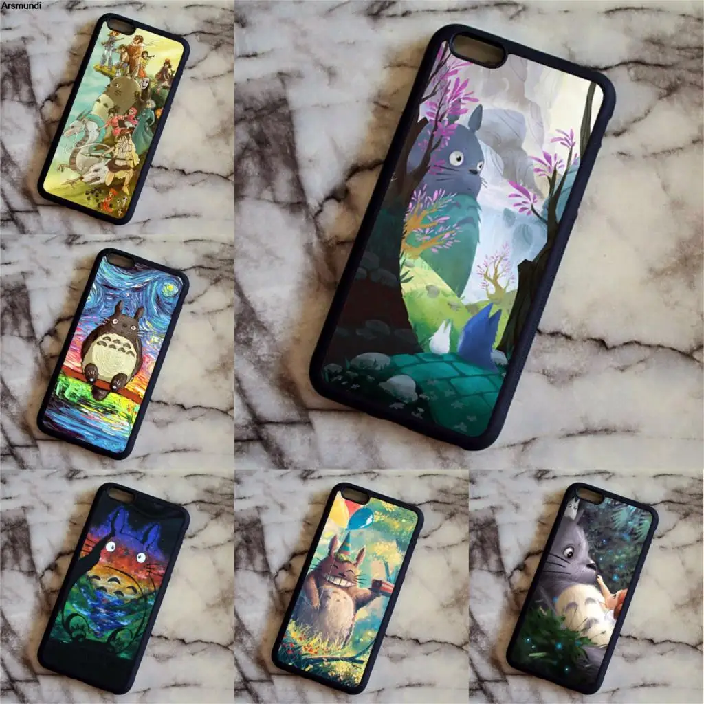 

Arsmundi Totoro Spirited Away Ghibli Miyazaki Anime Phone Cases for Samsung S3 4 5 6 7 8 Note5 7 8 Case Soft TPU Rubber Silicone