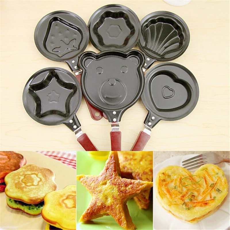

Cute Omelette Breakfast Mini Saucepan Pancake Egg Frying Pan Non-Stick Pot Molds Cartoon Breakfast Cookware Home Kitchen Tool
