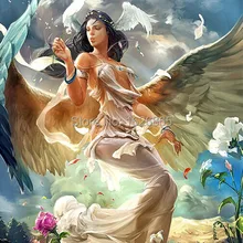 Наборы для рукоделия новое поступление Специальное предложение хлопок Алмазная вышивка Diy декоративная живопись Ангел 5d наборы, 50x70cm