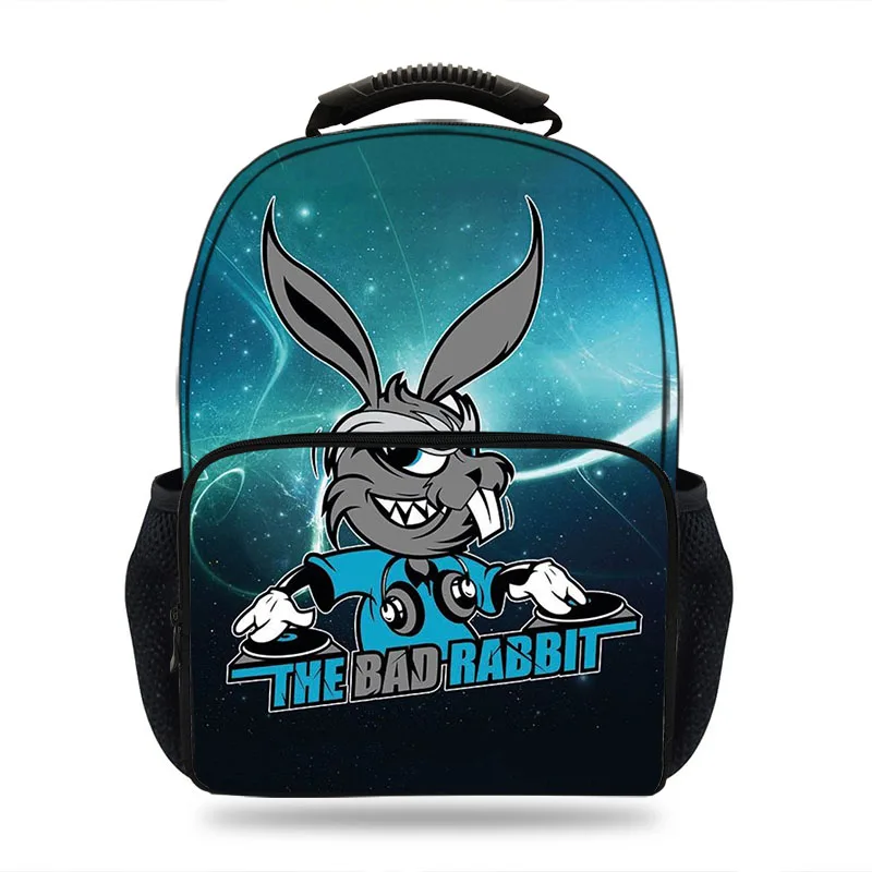 

3D Cartoon Animals Bad Rabbit Printed Backpacks School Bags Girls&Boys laptop/ipad Shoulder Backpacks Teenagers Young Women