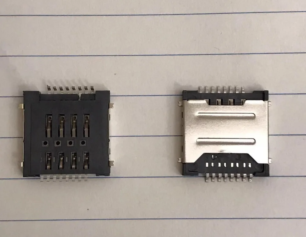 10 шт./двойной разъем считывателя Sim карт 8P для Huawei Y320 Y325 Y518 G600 T00 G7300 карты