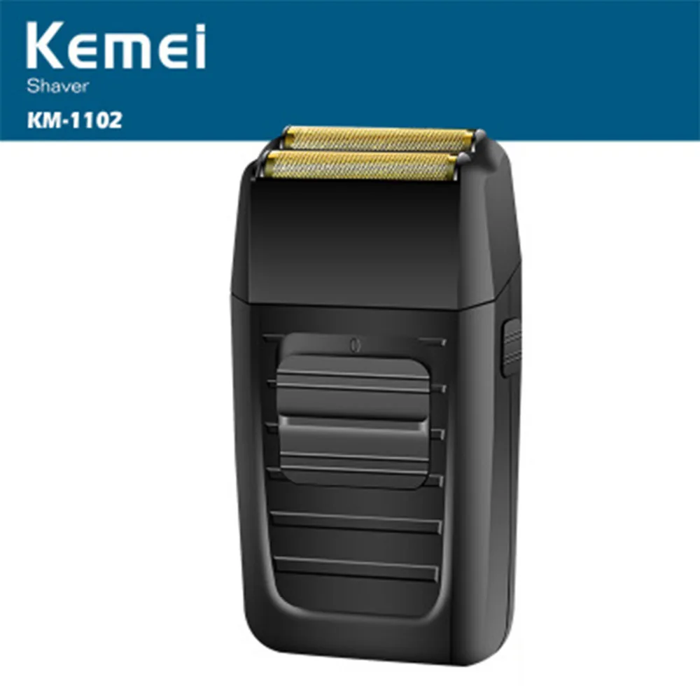 

Kemei KM-1102 Rechargeable Cordless Shaver for Men Twin Blade Reciprocating Beard Razor Face Care Multifunction Strong Trimmer