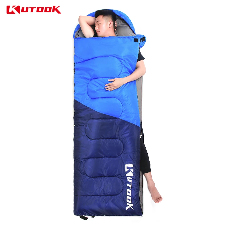 Kopen KUTOOK Warm Draagbare Splicing Slaapzak Outdoor Waterdichte Thermische Slaapzakken Natuur Hike Compressie Zak 0 25 Graden