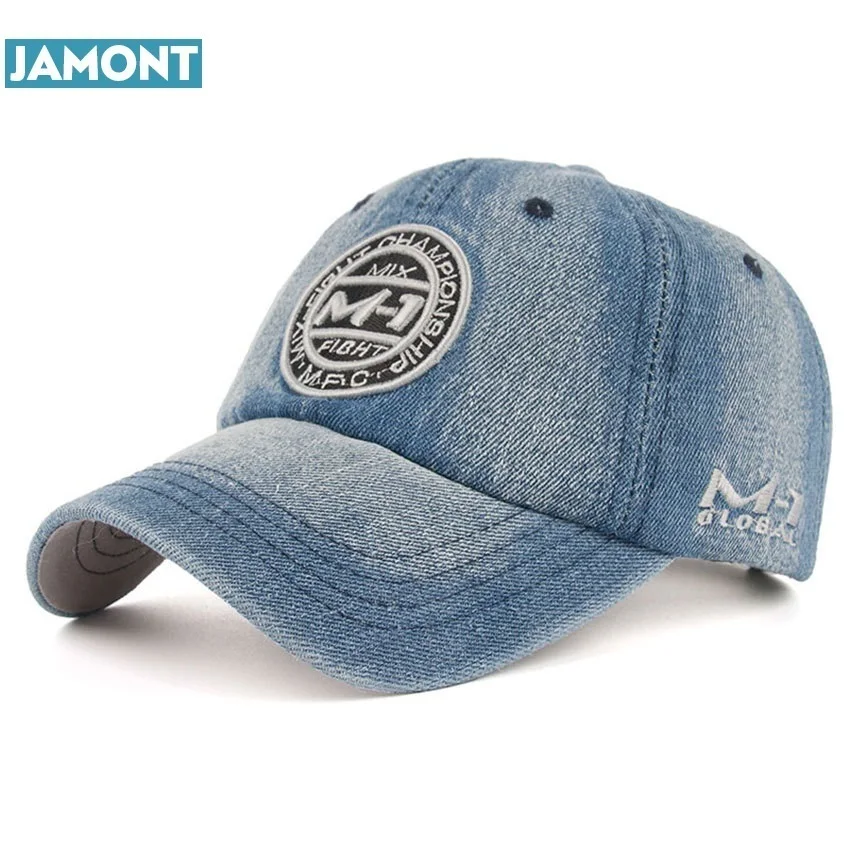 

New arrival high quality snapback cap demin baseball cap 5 color Jean badge embroidery hat for men women boy girl cap B346