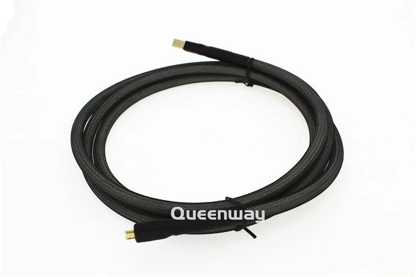 HIFI USB кабель типа B к MICO OTG декодер DAC принтер кабель для передачи данных посеребренный 4N OFC сигнальный OTG кабель позолоченный USB 2,0 1 м