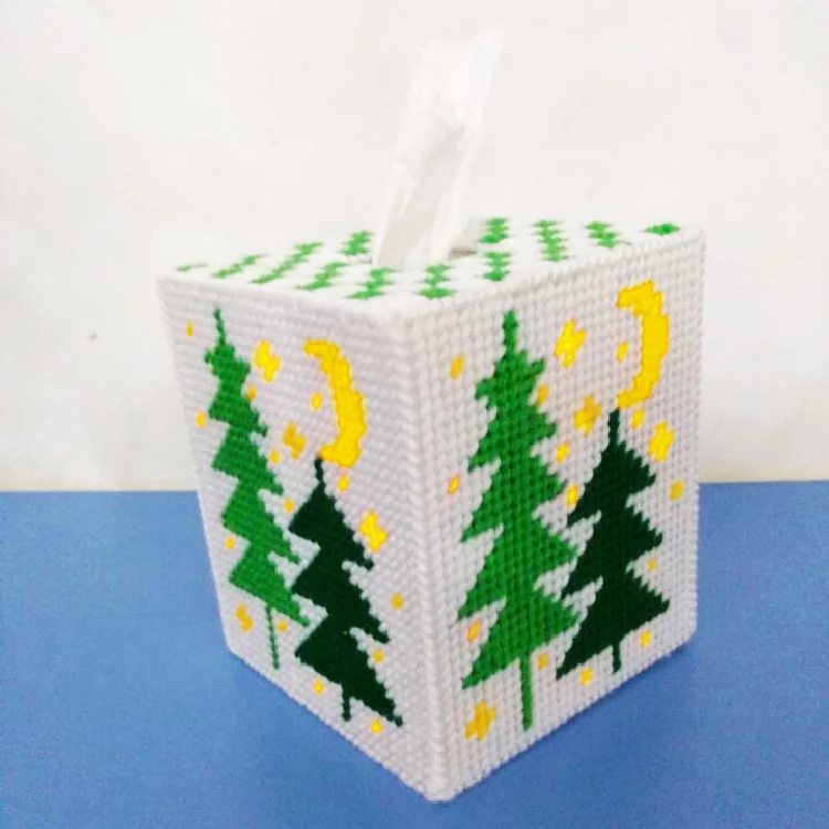 Вышивка крестиком DIY пакет шерсть ручное производство насосная коробка шерсть вышивка крючком коробка ткани толстая шерсть размеры