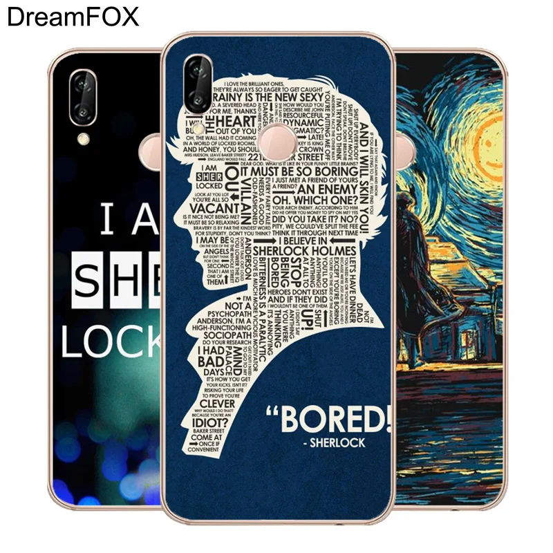 

DREAMFOX L242 Special Vintage Sherlock Soft TPU Silicone Case Cover For Huawei Honor 6A 6C 7X 9 10 P20 Lite Pro P Smart