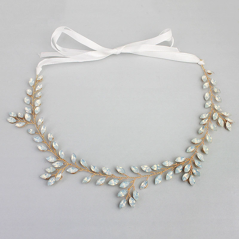 

New Arrival Gold Women Hair Jewelry Headbands Bridal Tiara Rhinestone Hairband Handmade Wedding Hair Accessories coroa de noiva