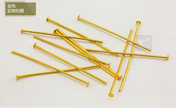 

40MM Pin wear crystal ball pendant gold & silver needle DIY aluminum curtain material crystal lamp hanger accessories wholesale