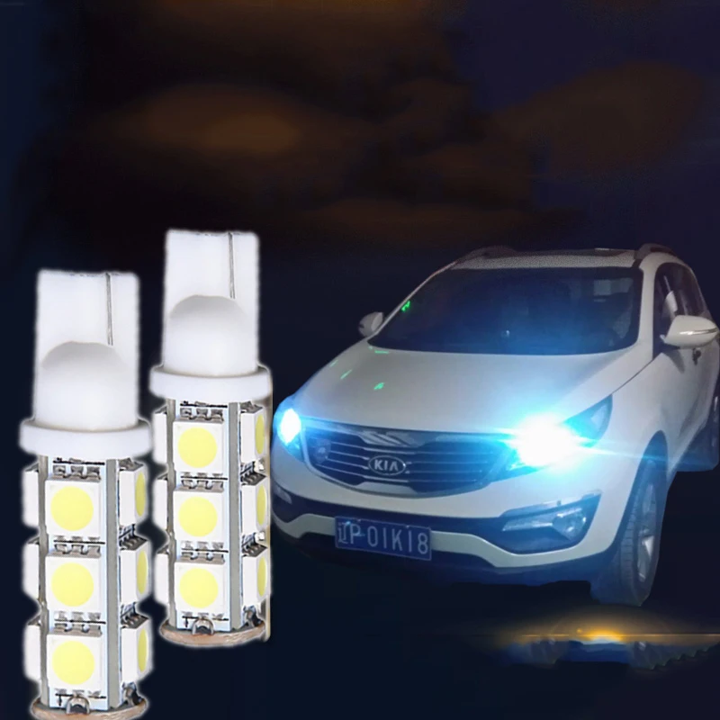 100pcs Super Bright T10 5050 194 168 W5W 13 SMD T10 LED Light Bulb Auto Lighting Parking Reading Clearance Lights (5)