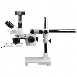Стерео бум микроскоп-amscope поставки 20X и 40x стерео бум микроскоп + Дневной свет + 1.3mp Камера