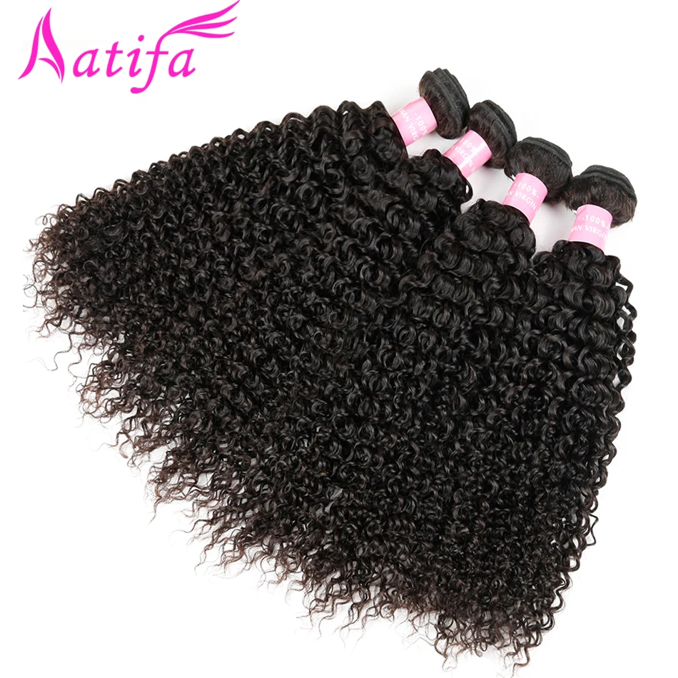 Aatifa Brazilian Kinky Curly Hair Bundles 100% Human Hair Weave Bundles 3/4 pcs 8-28 Inches Natural Color NonRemy Hair Extension Aatifa Brazilian Kinky Curly Hair Bundles 100% Human Hair Weave Bundles 3/4 pcs 8-28 Inches Natural Color NonRemy Hair Extension
