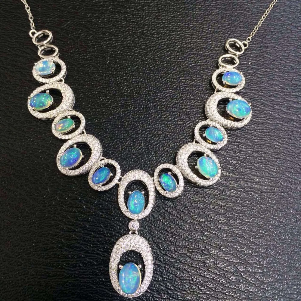 Отличающаяся хорошей устойчивостью натуральный 4*6 мм подвеска из танзанита ожерелья s925 стерлингового серебра Благородный ювелирные украшения для женщин вечерние натуральный синий драгоценный камень