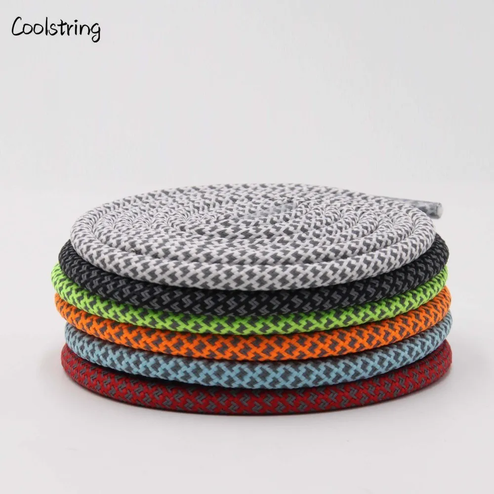 Coolstring Cool Highlight 3M Round Reflective Shoe Laces Athletic Safety Sneakers Shoelaces Night Walk Running Bootlace Latchet
