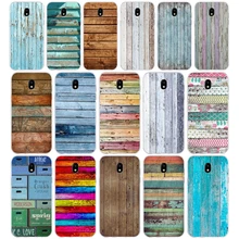 277SD vintage Madera azul de silicona suave de la cubierta del Tpu del teléfono funda para Samsung j3 j5 j7 2015 2016 17 j2 primer j6 Plus 2018