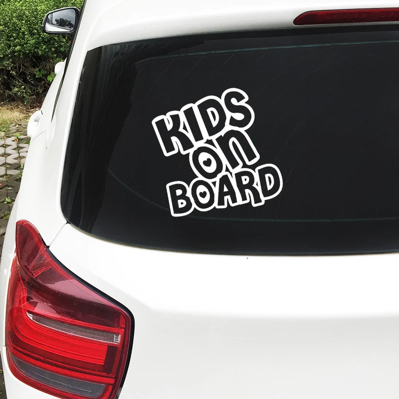 

15cm*14.6cm Kids On Board Funny Vinyl Car Sticker Decal Sign Black/Silver RW-076