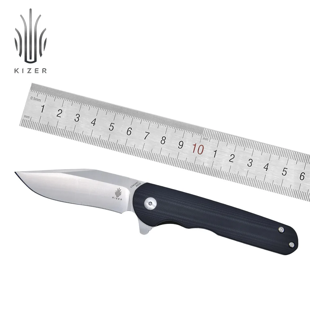 Нож для выживания Kizer Flashbang V3454N1 новый нож с стальным лезвием N690 Ручка g10 открытый кемпинга ручной