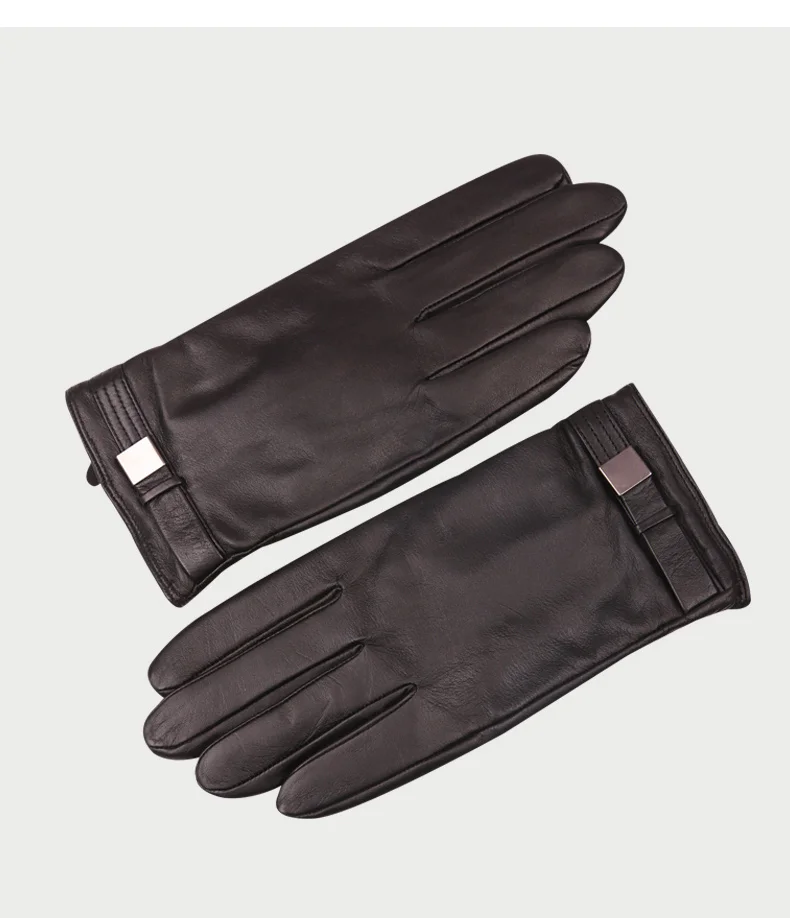 Тачскрин сохраняющие тепло кожаные перчатки мужские зимние плюс бархатные ветрозащитные для вождения Нескользящие мужские перчатки из натуральной кожи M18003NC