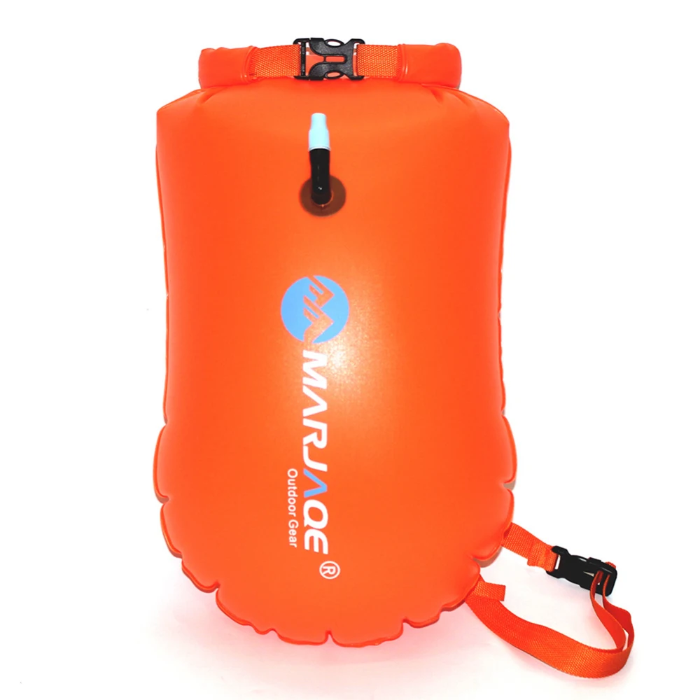 Утолщенный ПВХ надувной плавающий мешок Открытый Водонепроницаемый хранения поплавок спасательный плавательный мешок спасательный круг предотвращения утопления 72*37 см - Цвет: Orange
