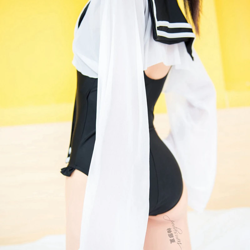 

Sukumizu Japanese School Girl Sexy Temptation Bikini Sexy Lingerie Swimwear Cospaly Navy Gauze Style Taste Bathing Suit Swimsuit