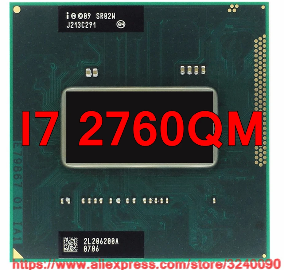 core processor Original lntel Core I7 2760QM SR02W CPU (6M Cache/2.4GHz-3.5GHz/Quad-Core) i7-2760qm Laptop processor free shipping top cpu
