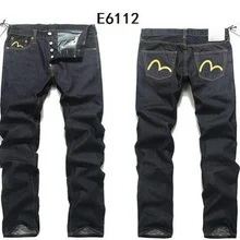Evisu Новые повседневные мужские Дышащие Модные брюки высокого качества теплые мужские однотонные джинсы с пуговицами прямые мужские брюки с принтом
