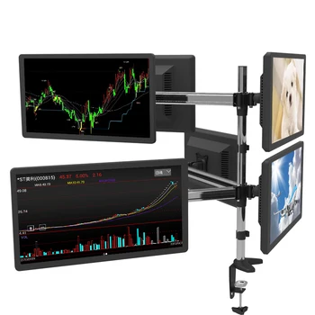 

15"-27" Full Motion Rotating 6 Screen LCD TV Mount Flexible Monitor Holder Desktop Clamping Mount Bracket