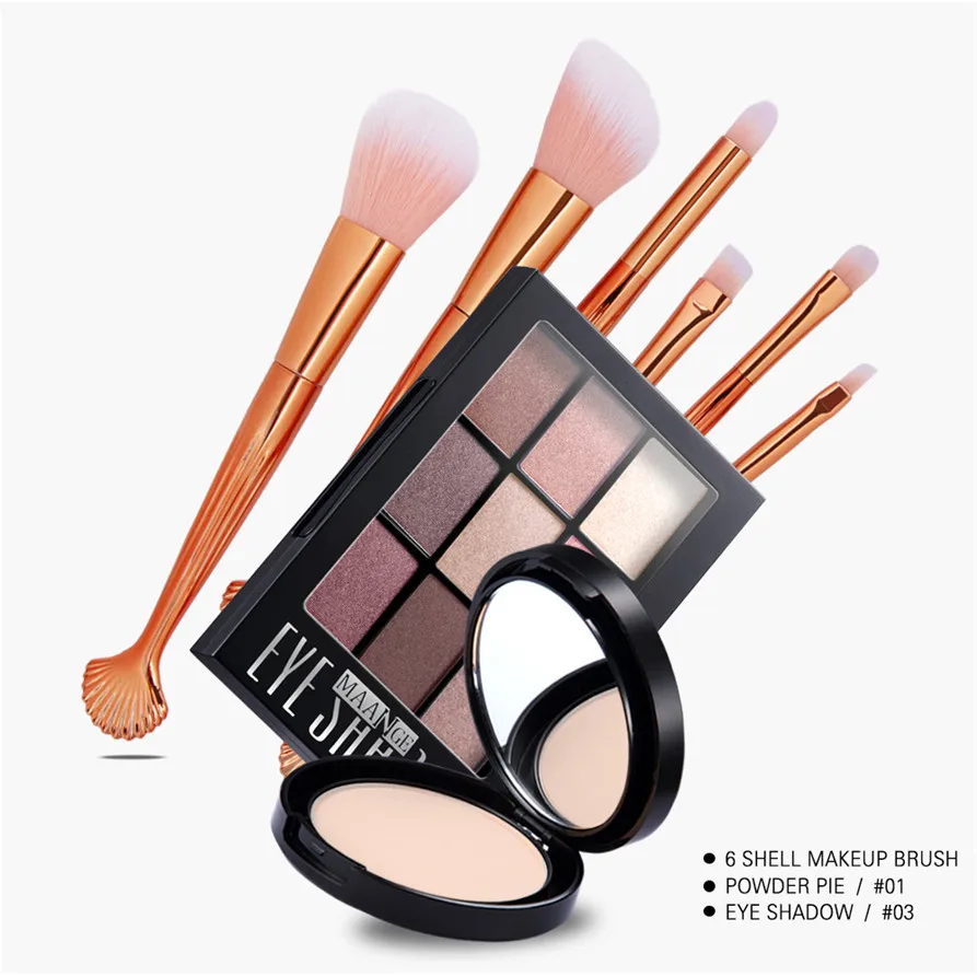 MAANGE Cosmetic Makeup Brush Beauty Eye Shadow Foundation Set Kit