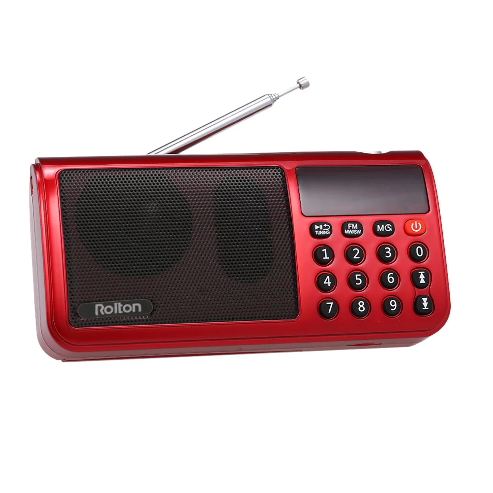 3 полосный цифровой радиоприемник Rolton T50 FM + MW SW портативный USB проводной