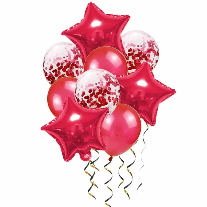 baloon red Синие шары воздушные шары Deco день рождения конфетти Baloon Star Baloon День Рождения украшения Детские шары для свадебного украшения XN - Цвет: baloon red