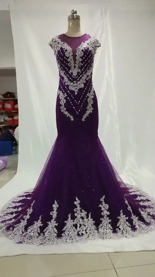 

Hote sale short sleeve Floor length Court train perspective back Button Zipper Crystal Beaded Lace Applique Pink wedding Dresses