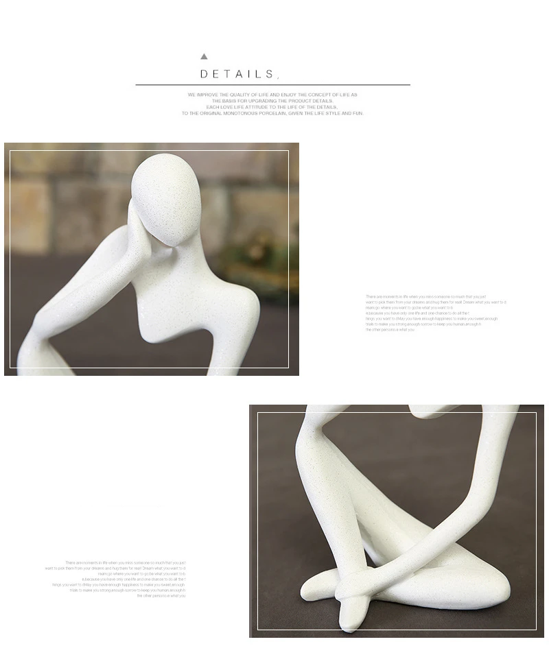 VILEAD натуральный Песчаник медитации статуэтки, миниатюры мыслитель статуэтки Home Decor творческий Сувениры подарки для год