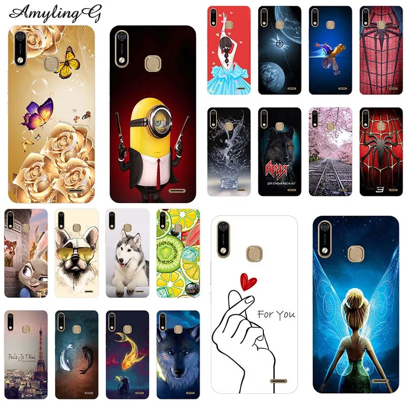 

Soft Silicon Phone Cases For Infinix Hot 7 Pro X625B X624C Hot7 X624 6.2" Case Print Cover Rose Wolf Cute Patterned Funda Para