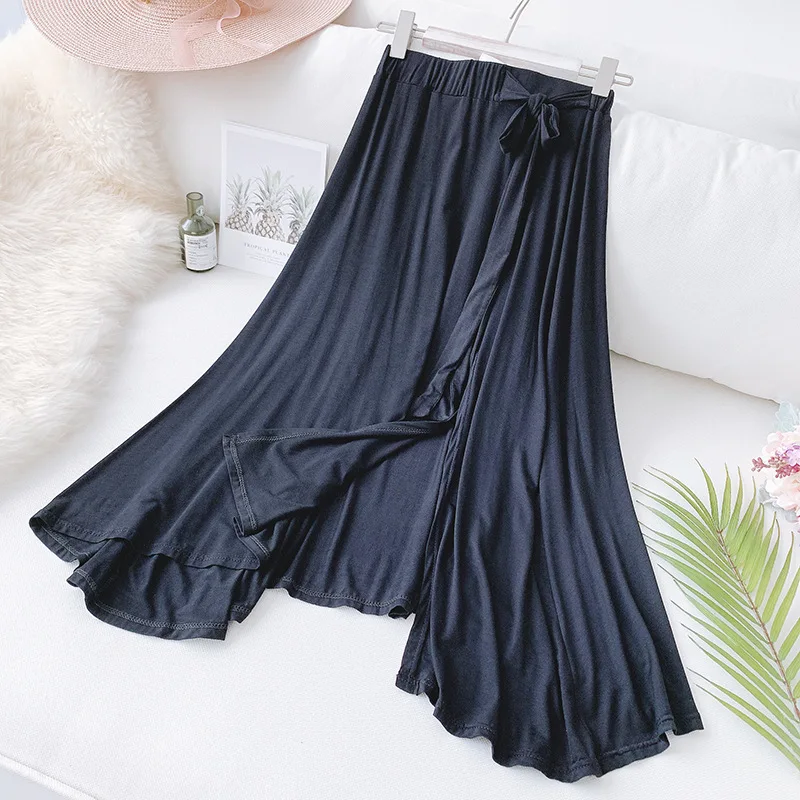

LANMREM 2019 Spring Summer New Fashion Personality Casual Women Loose High Waist Thin Section Side Split Fishtail Skirt TC129
