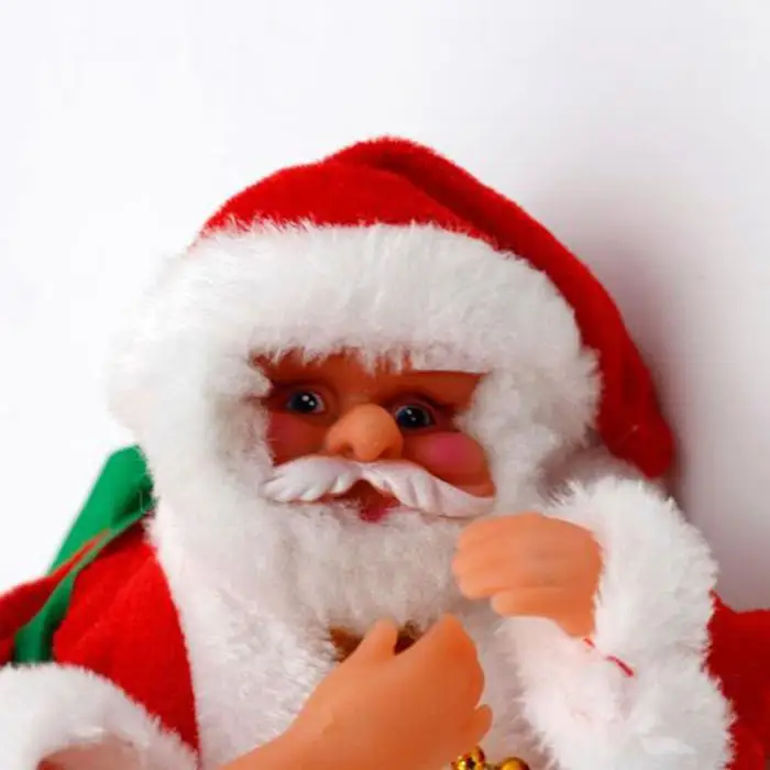 1 шт. Электрический альпинистский Санта-Клаус музыкальная плюшевая игрушка Рождественский подарок украшения 998